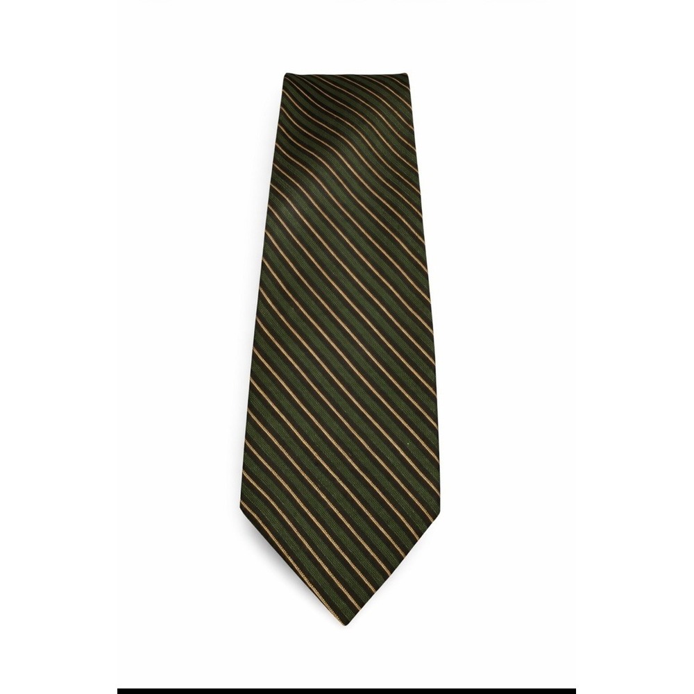Ivy League Men's Green Gold Vintage 1950-60's Silk Cotton Tie Rep Trad Untipped - Picture 14 of 14